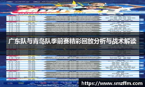 广东队与青岛队季前赛精彩回放分析与战术解读